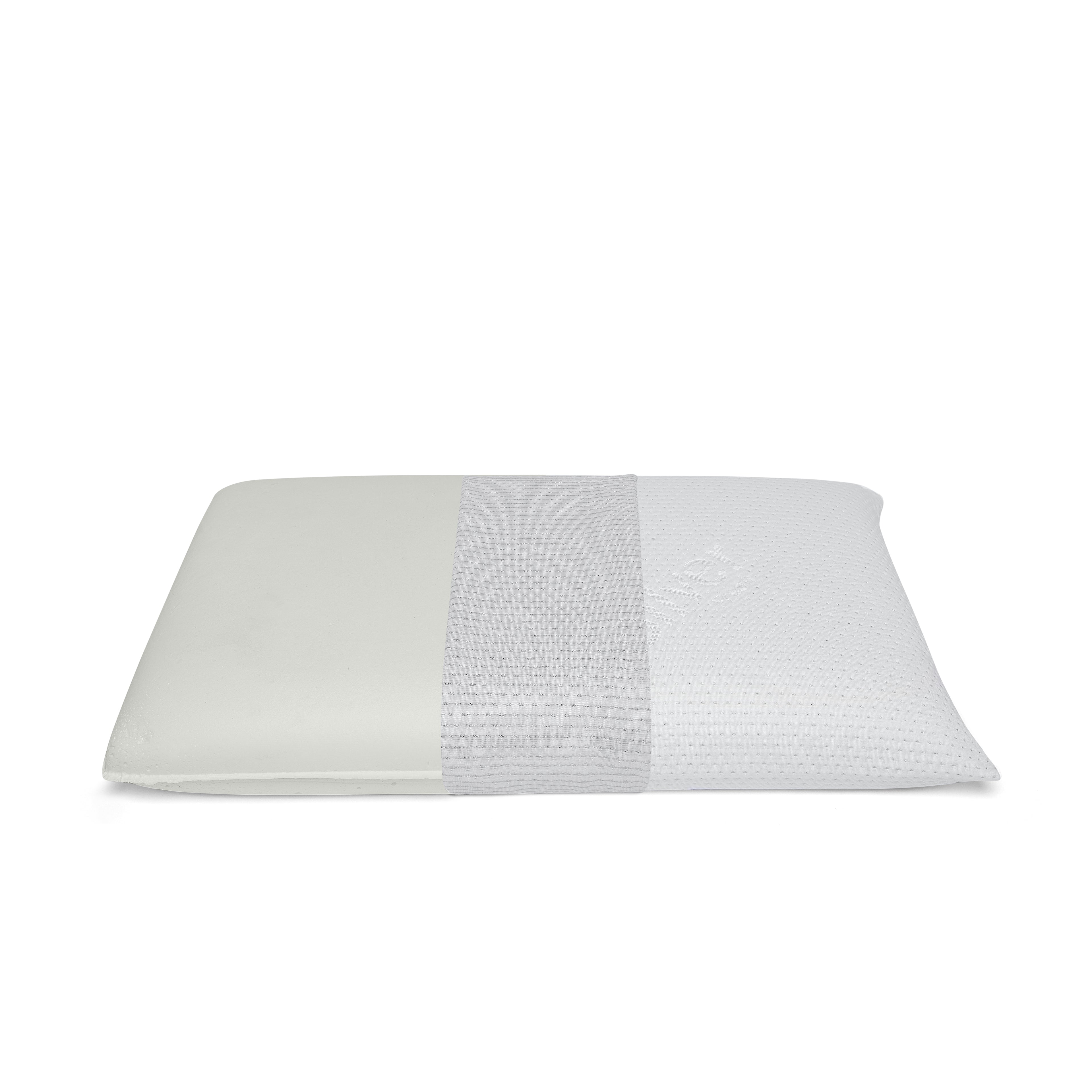 Oreiller à mémoire de forme déhoussable argenté, hauteur 13 cm