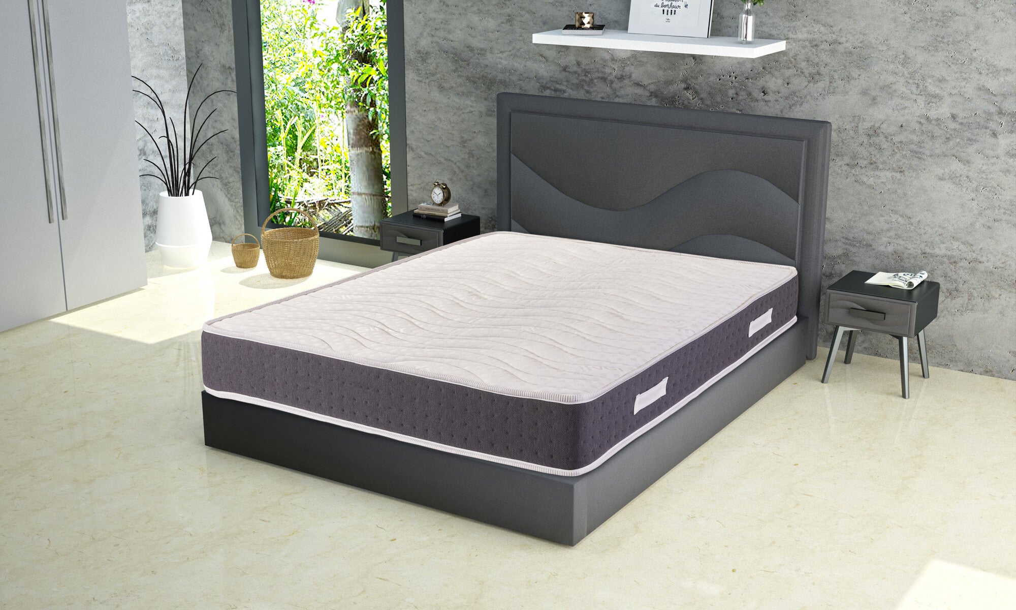 Matelas à ressorts ensachés à mémoire de forme 800 11 zones