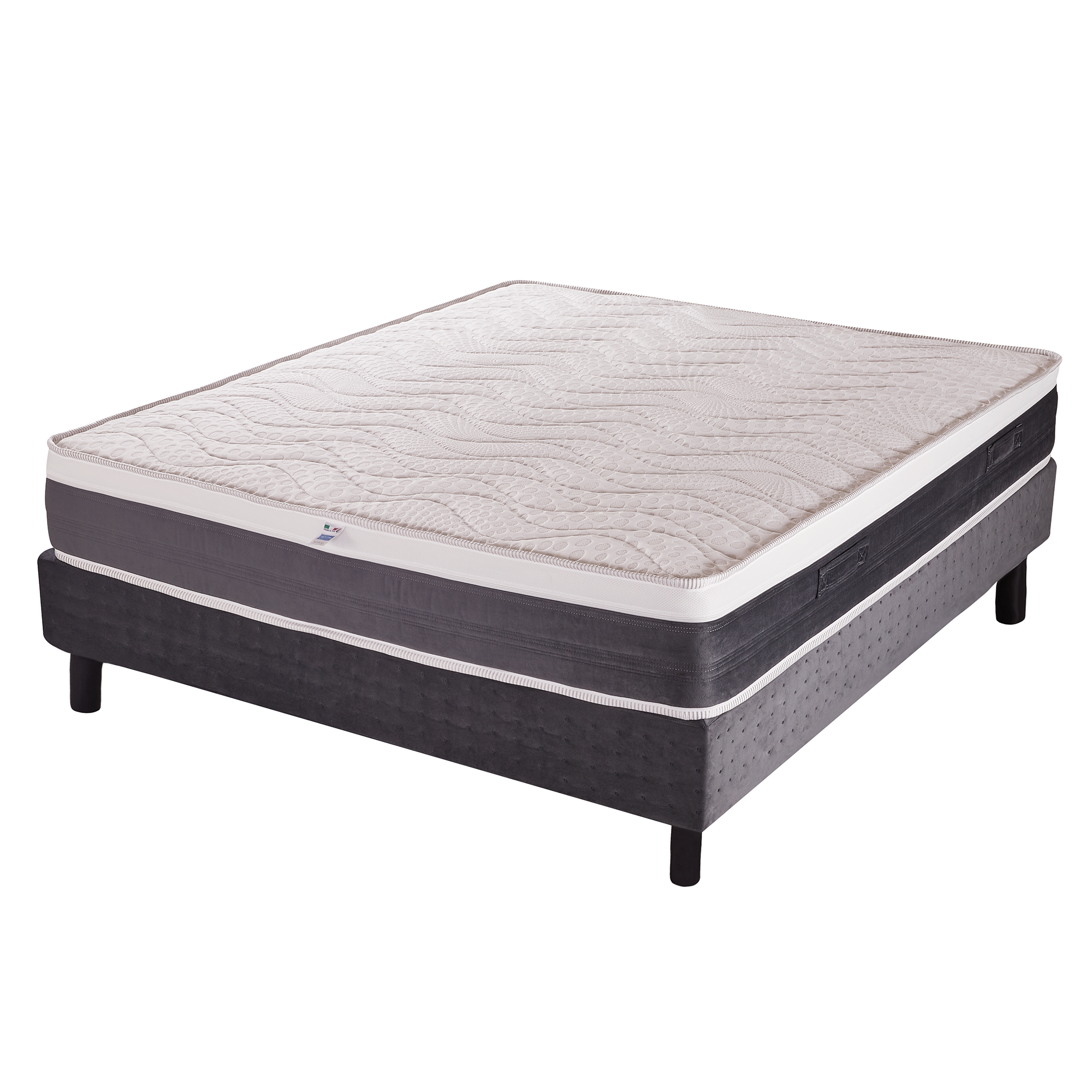 Matelas à ressorts ensachés à mémoire de forme 800, 13 zones, housse amovible.
