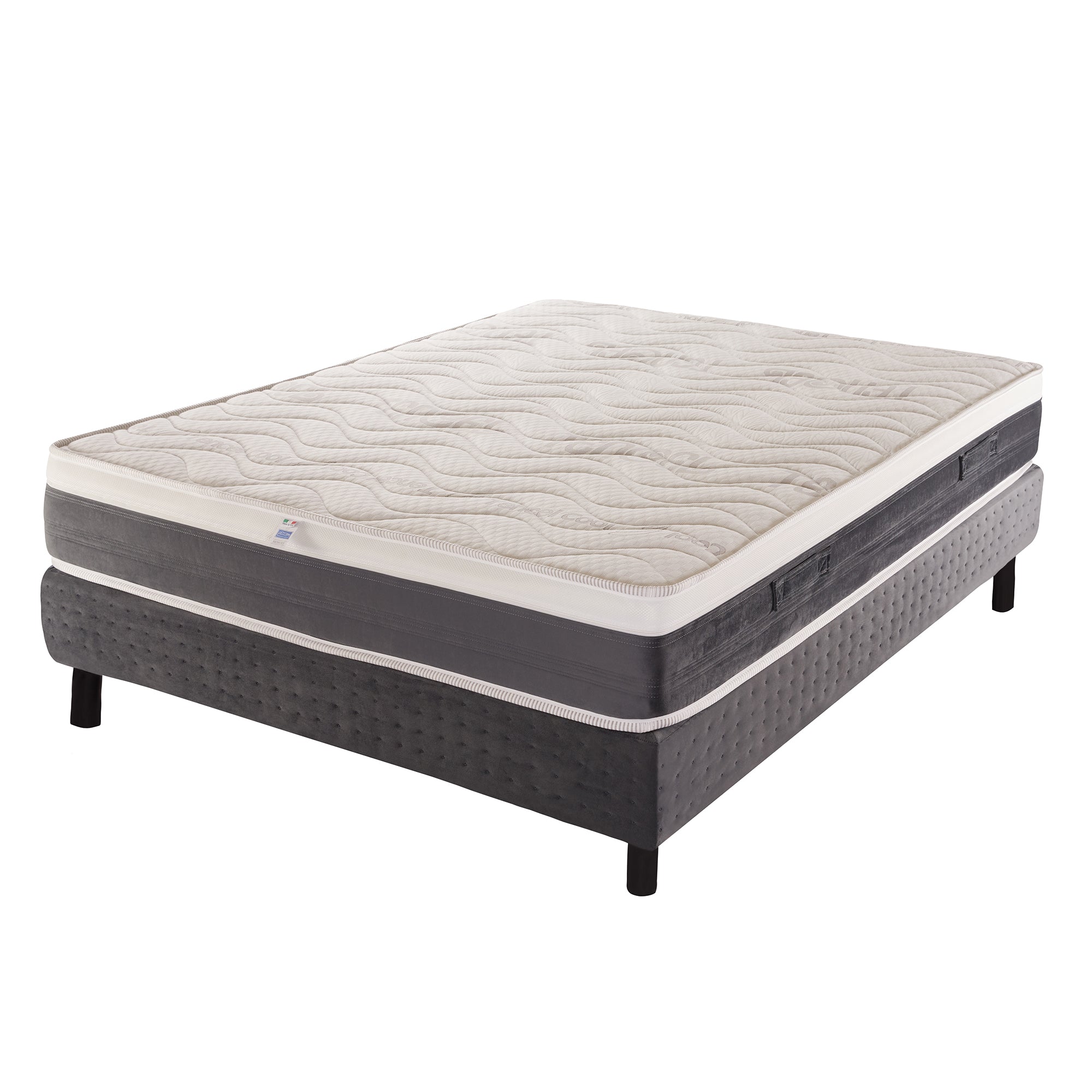 Matelas 800 Ressorts ensachés et Memory Ylang 14 zones Tencel Cool Housse déhoussable