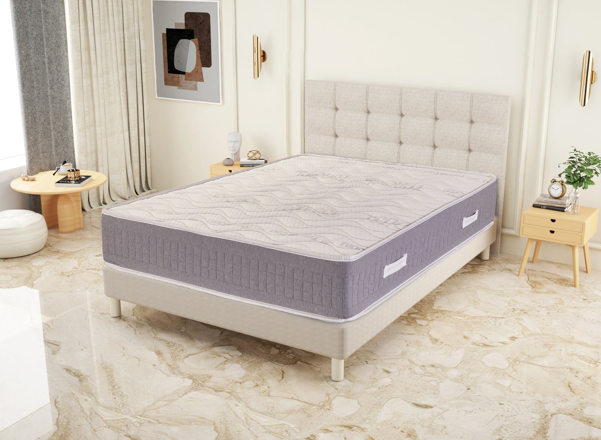 Matelas 800 Ressorts Indépendants Mémoire Aloe 15 zones