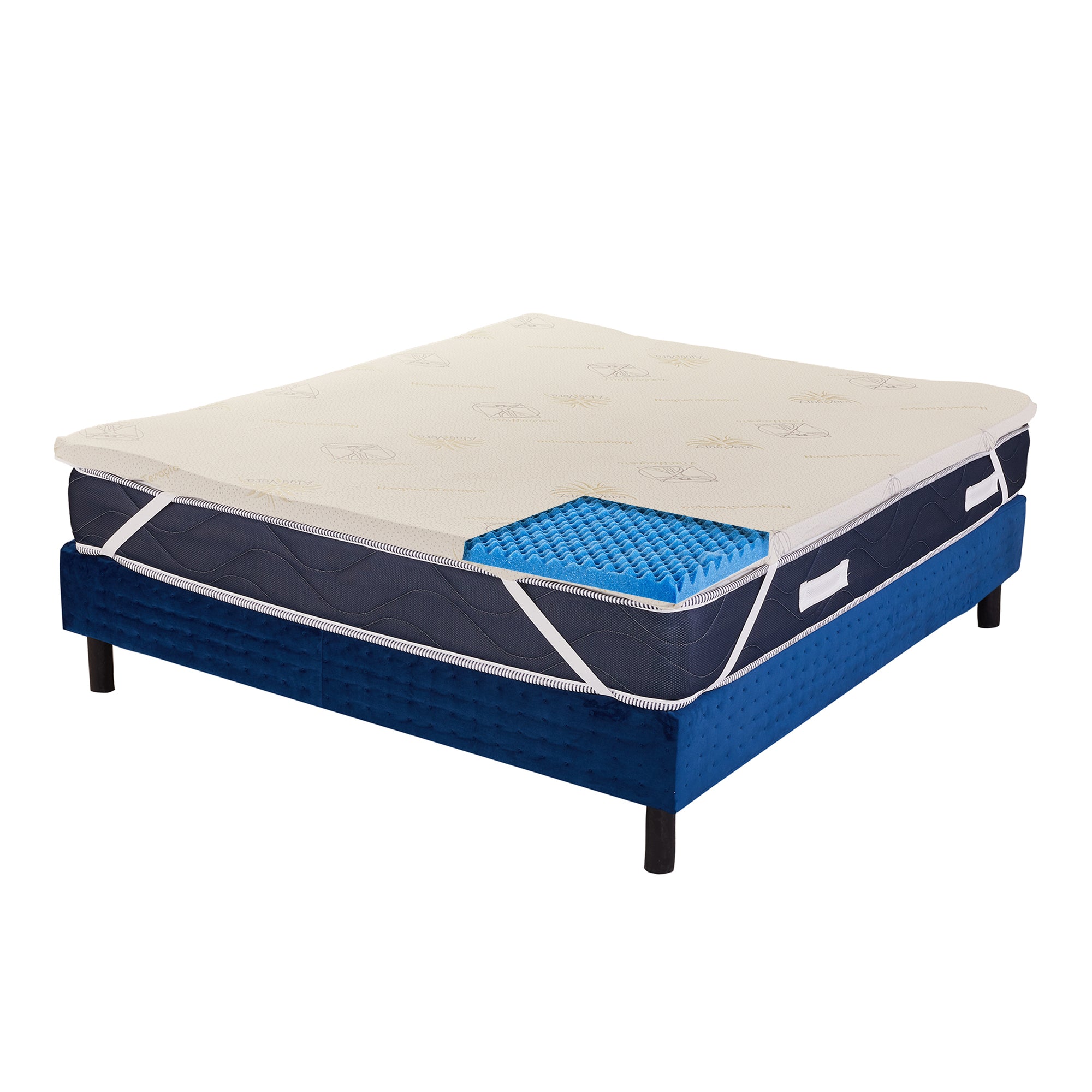 Topper Memory Fresh Bugnato 9 Zones Aloe Covering